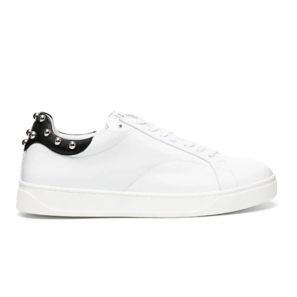Lanvin Women's DDB0 White Leather Sneakers with Studs Size 36‎